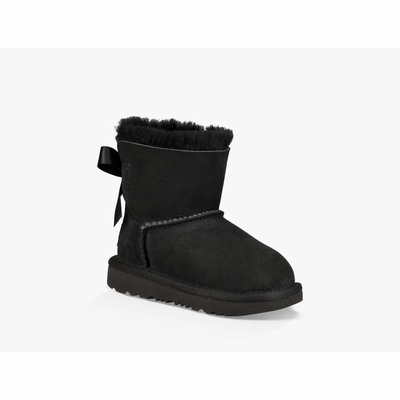 Botas UGG Mini Bailey Bow II Criança Pretas | PT-TOIMV